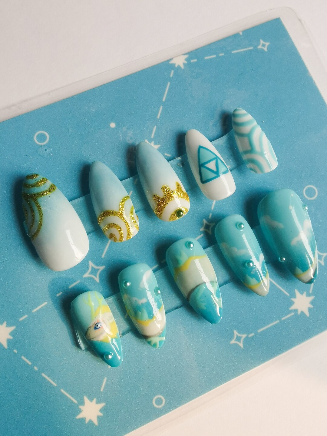 Press on Nail Set Tears of the Kingdom Inspired Etsy