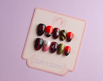 Shadow  Inspired Press on Nail Set