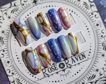 Arcane Hextech Inspired Press on Nail Set