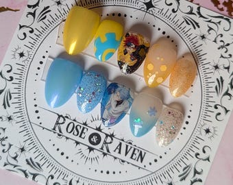 My love of skating Inspired Press on Nail Set