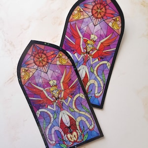 Lucifer  StainGlass Laminated Vinyl Sticker