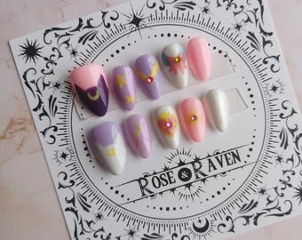 Magical Cats Inspired Press on Nail Set