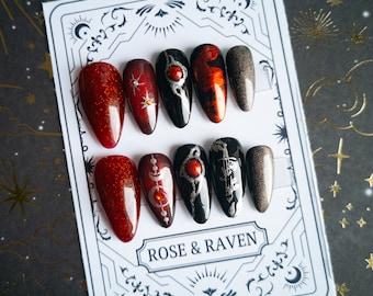 Cassian Acotar Inspired Press on Nail Set