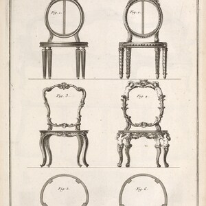 Furniture Art print/chair blueprint/Vintage furniture prints bild 5