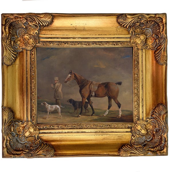 Equestrian art/ Framed horse giclee prints/Sportsman Decor