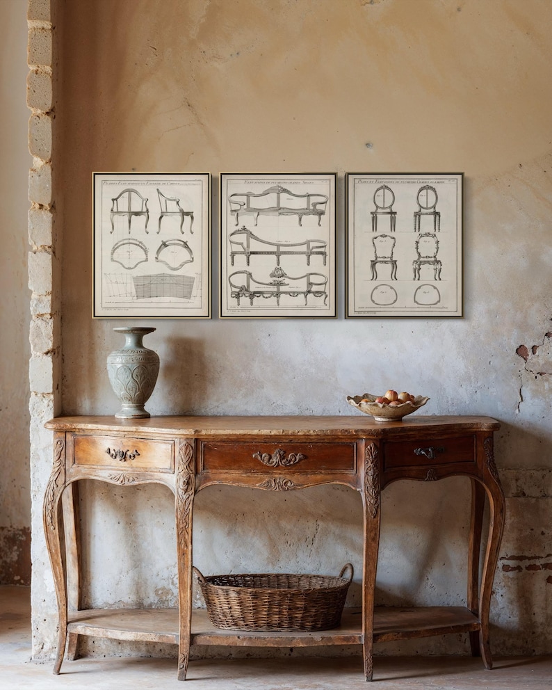 Furniture Art print/chair blueprint/Vintage furniture prints bild 2