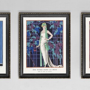 Gallery Wall THREE art prints by George Barbier/French Fashion Design Art