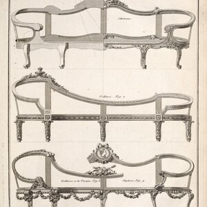 Furniture Art print/chair blueprint/Vintage furniture prints bild 4