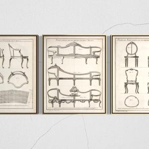 Furniture Art print/chair blueprint/Vintage furniture prints bild 1