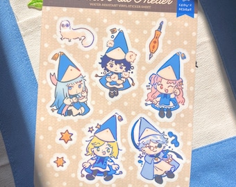 Witch Hat WHA Sticker Sheet(Water-Resistant Vinyl)