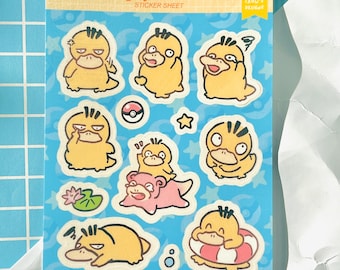 Duck Poke Sticker Sheet(Water-Resistant Vinyl)