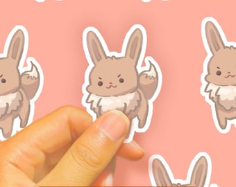 Eevee Poke Glossy Vinyl Sticker