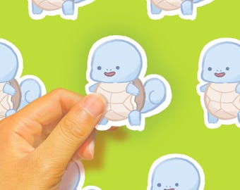 Squirtle Poke Sticker Glossy Vinyl