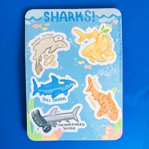 Shark Vinyl Sticker Sheet (Waterproof)