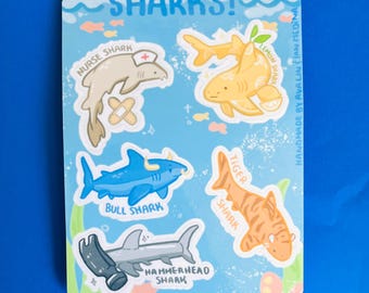 Shark Vinyl Sticker Sheet (Waterproof)