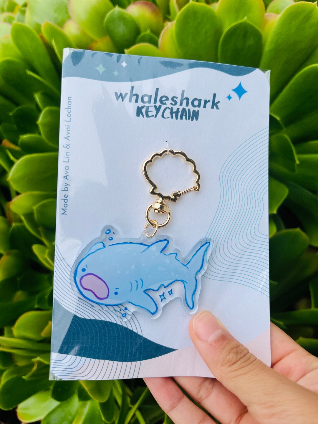 Acrylic Whale Shark Keychain Etsy