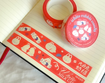 Asian White Rabbit Milk Candy Washi Tape
