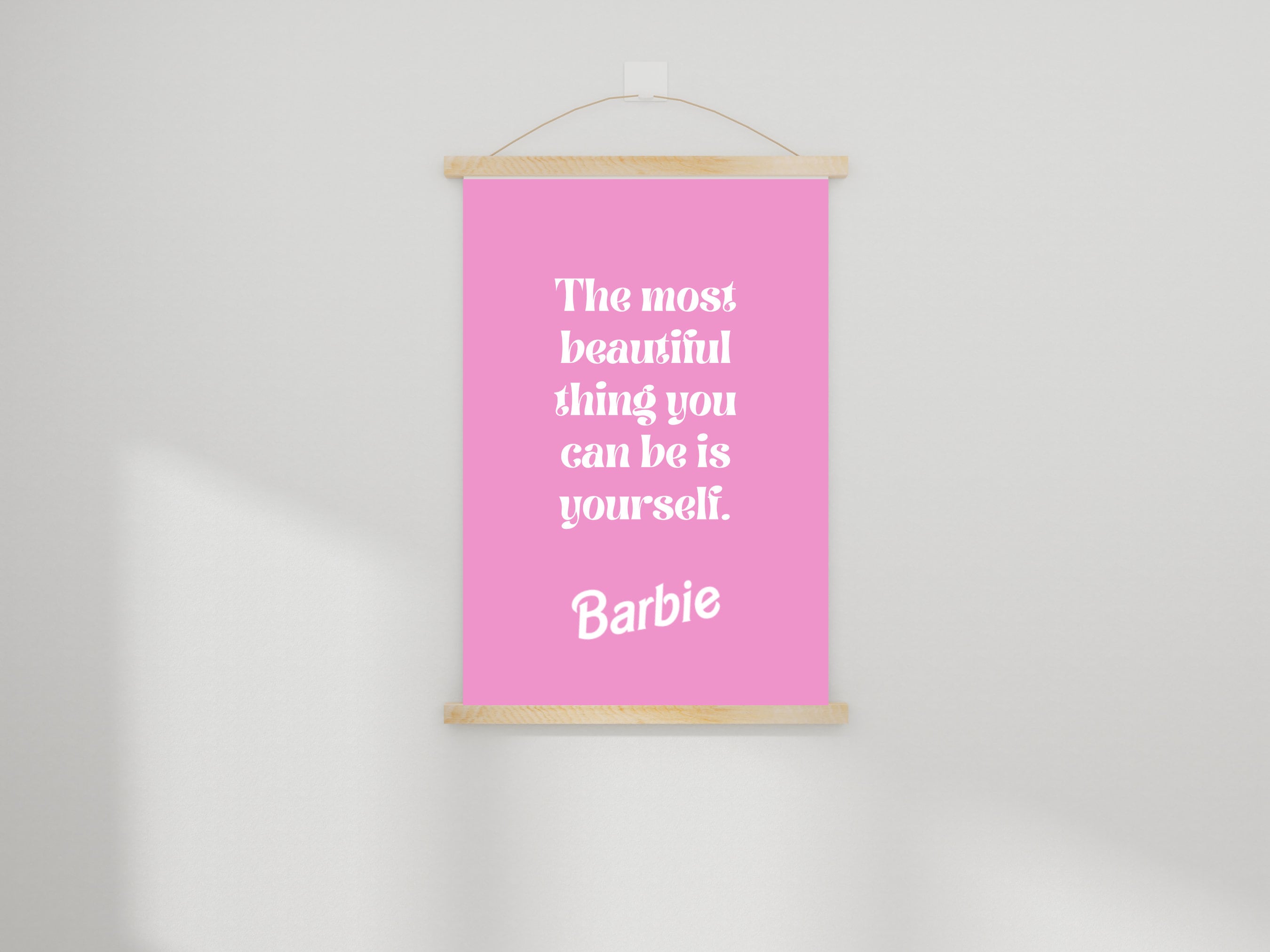 Barbie Quote Wall Art Soft Pink Background Printable Barbie - Etsy