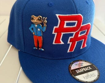 Bestickte Mütze, Puerto Rico Snapback Cap mit Coqui Patch und Boricua Pride, Streetwear Style,