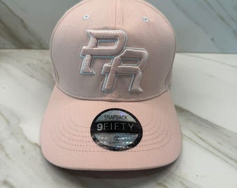 Porto Rico Cap - 5D bestickt, Snapback mit PR Icons, gebogener Schirm