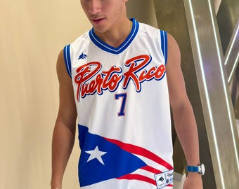 Puerto Rico Flag Jersey: Boricua Sleeveless Basketball Tank Top