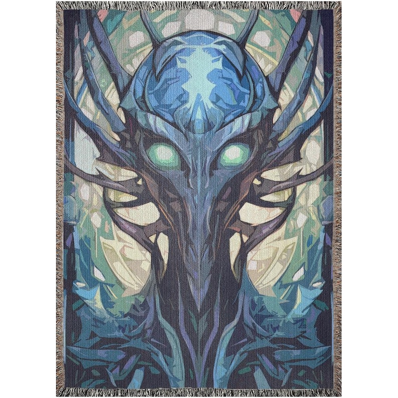 Astraea Alien Blanket, Xenomorph Design, Sci-fi Woven Throw, Space ...