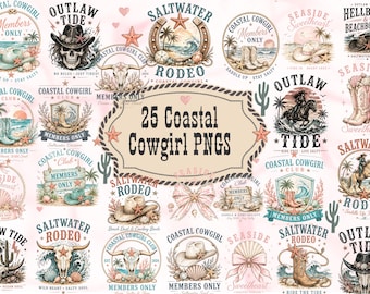 coastal cowgirls bundle, transparent pngs, saltwater cowgirls, coquette cowgirls, cowgirl quotes, digital download, texas cowgirls bundle