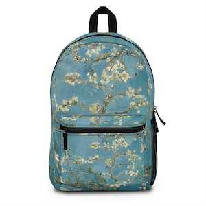 VanGogh inspirierte Blumenrucksack, Van Gogh Gemälde Rucksack, Schulrucksack, Geschenk für Studenten, Reiserucksack, Van Gogh Fans Tasche