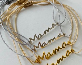 MOM | Bracelet | MOM | Gift idea | Macrame | filigree | Silver | Gold | gray | beige | Mother's Day | Gift | Macrame bracelet