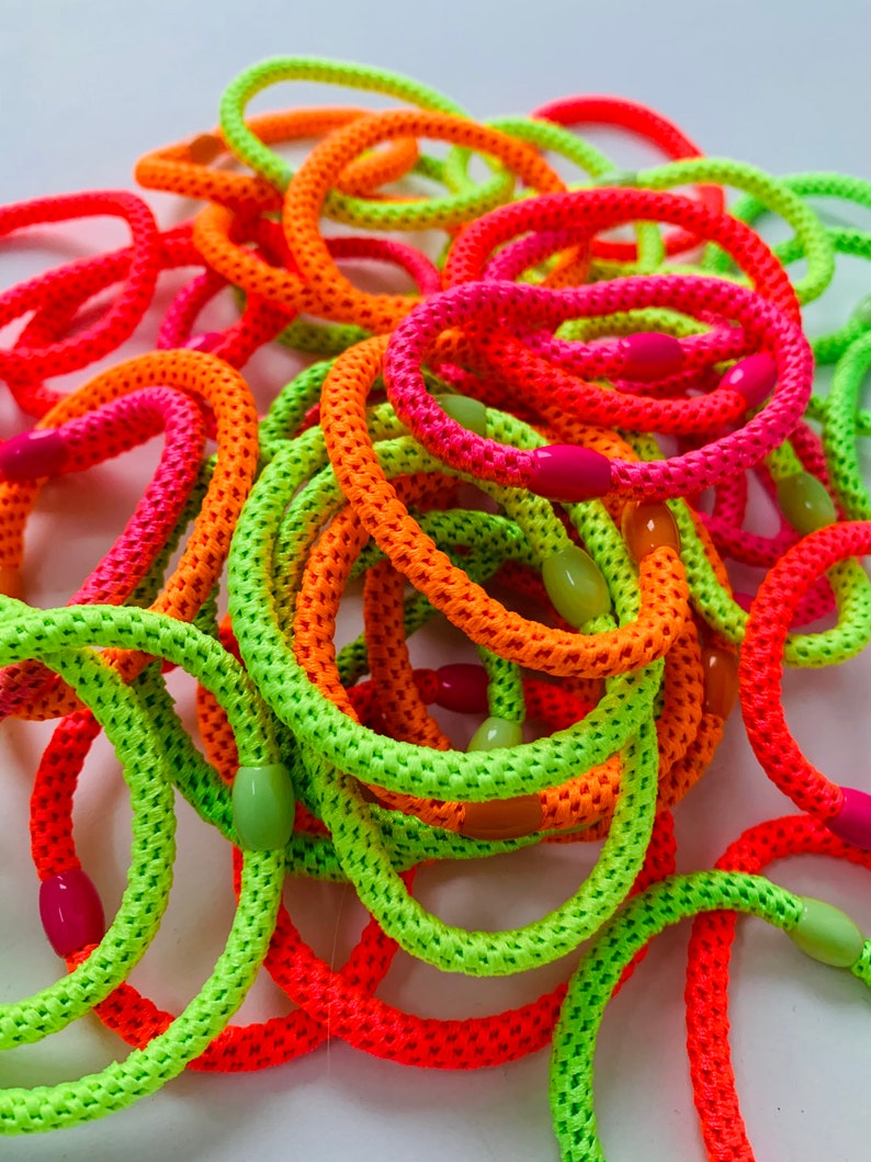 Haargummi geflochten Neon Haaraccessoires Haarband Bild 1