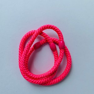 Haargummi geflochten Neon Haaraccessoires Haarband Neonrosa