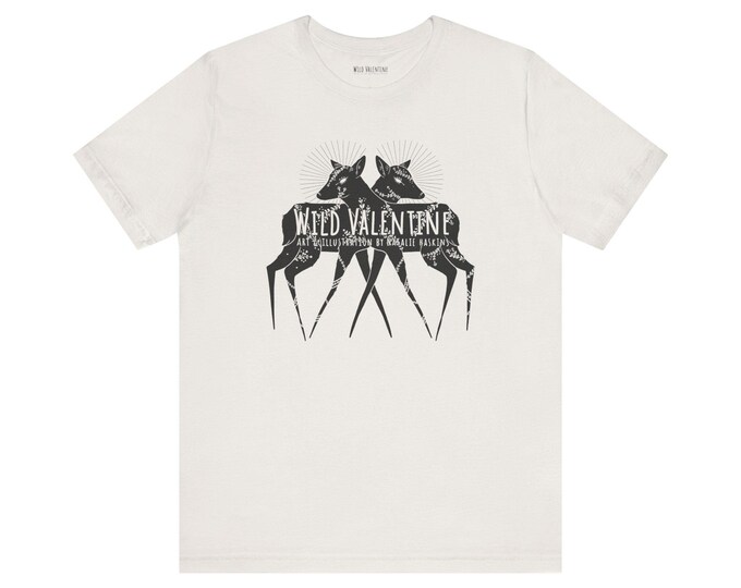 "Psychic Twin Fawns" Light - Unisex, 100% Cotton T-shirt