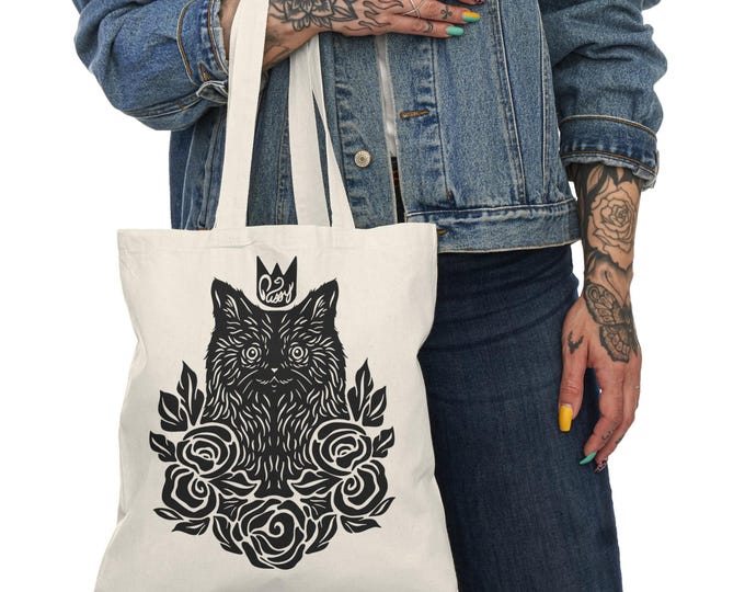 Queen PussyCat Tote Bag - 100% Cotton Cavas Eco-Friendly Tote Bag