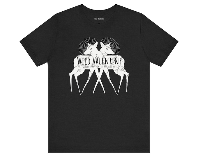 "Psychic Twin Fawns" Dark - Unisex, 100% Cotton T-shirt