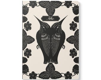 "Summer Magic" Strawberries + Hummingbirds Softcover Journal
