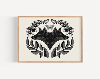 "In the Foxglove" - Fine Art Print