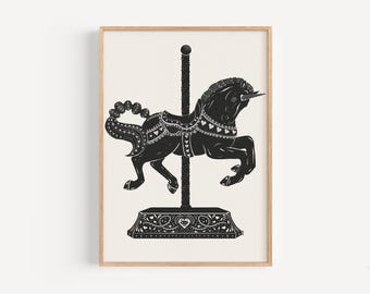 Carousel Unicorn - Fine Art Print