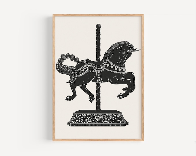 Carousel Unicorn - Fine Art Print