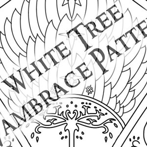 Patrón de brazales de árbol blanco estilo gondoriano