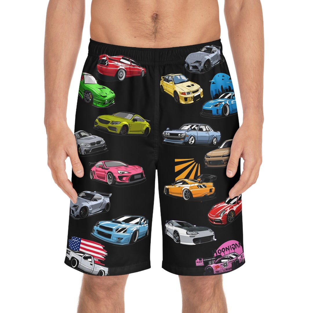 Men's JDM Car Board Shorts - Etsy