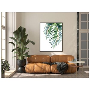 Tropical Leaf Print, Palm Leaf, Tropical Wall Art, Botanical Print, Digital Download