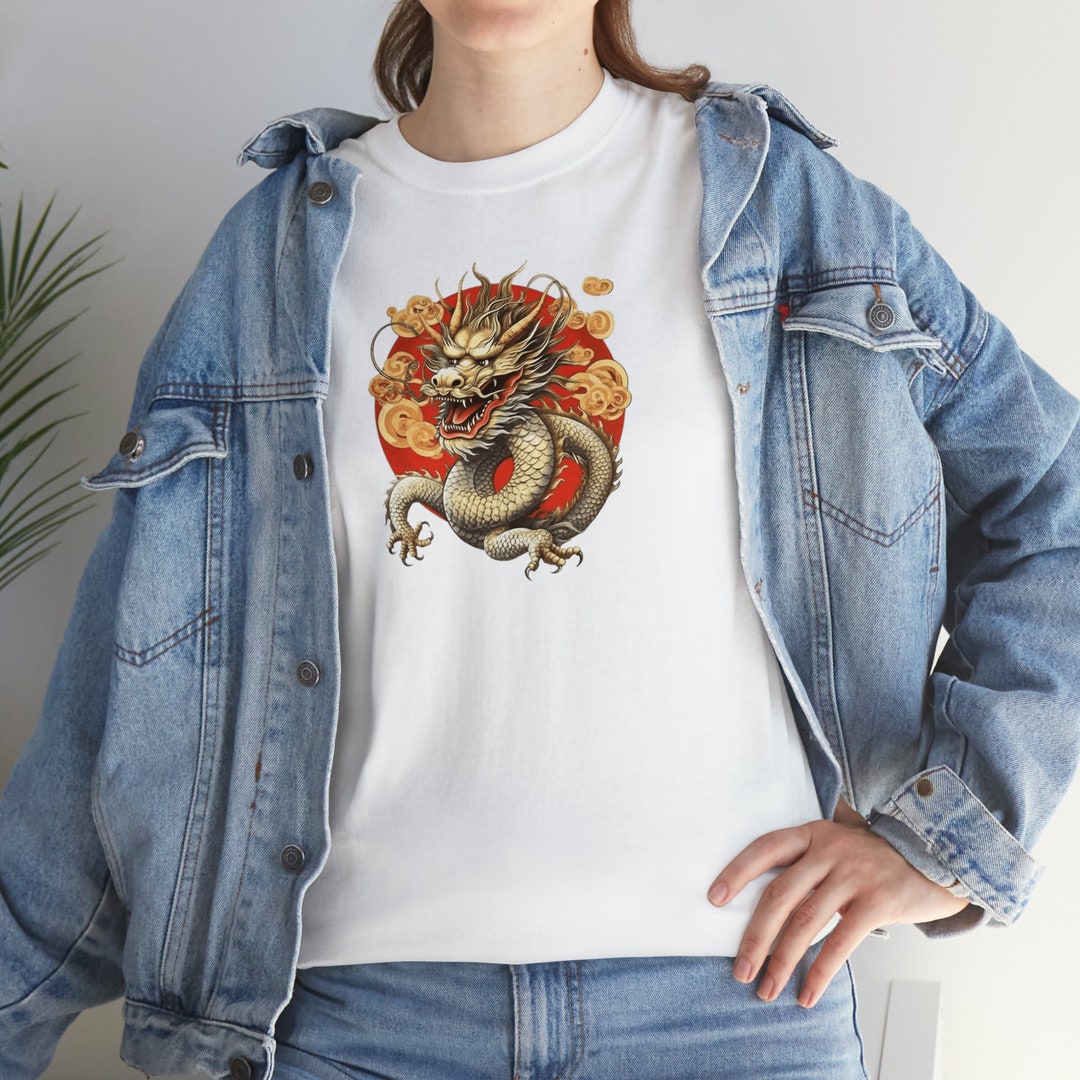 Japanese Dragon Shirt Design Shirt With Dragon Aesthetic Japan - Etsy