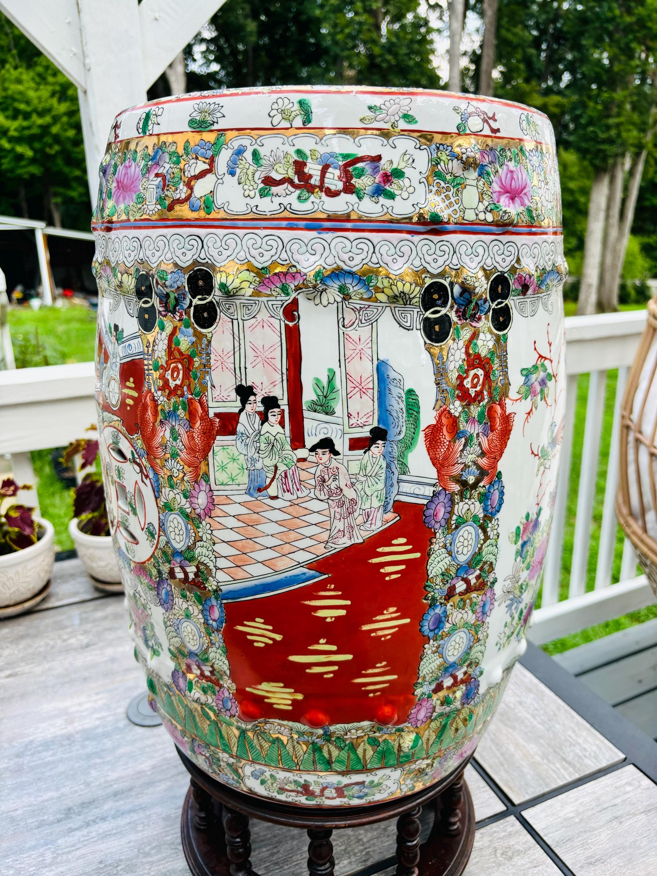 Rose Medallion Garden Stool - Etsy Rose Medallion Garden Stool - Etsy
