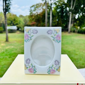 Vintage 5” porcelain floral picture frame by Andrea by Sadek