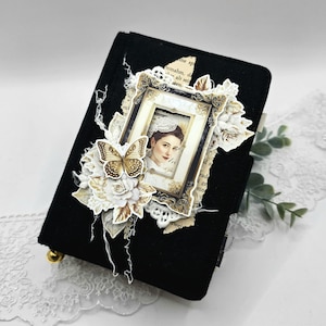 Junk Journal, Notebook, Diary, Blank to design yourself, Vintage, Romantic Shabby
