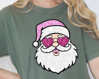 Camisa Comfort Colors, Camiseta de Papá Noel, Regalo de Navidad para mujeres, Regalo de Navidad para mujeres, Camiseta de alegría navideña, Camiseta de fiesta de Navidad, Camisa Ho Ho Ho