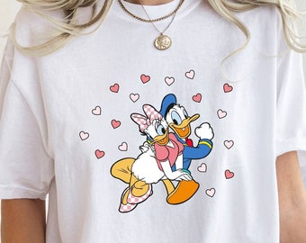Disney Donald Duck And Daisy Duck Valentines Day Shirt, Comfort Colors Tee, Disney Couple Shirt, Disney Family Vacation Shirt, Valentines