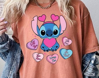 Stitch Valentine's Day Shirt, Comfort Colors Shirt, Disney Valentine's Day Shirt, Lilo and Stitch Shirt, Disney Shirt, Stitch Shirt, Angel