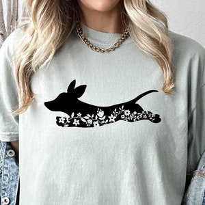 Floral Dog Shirt, Floral Dog Tee, Comfort Colors Tee, Flower Dog Shirt, Animal Lover Tee, Dog Lover Gift Tee, Cute Dog, Floral Dog Shirt