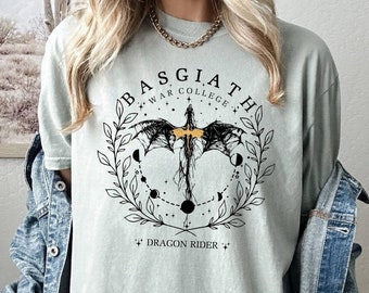 Dragon Rider Shirt, Comfort Colors Shirt, Fourth Wing, Violet Sorrengail, Basgiath War College Shirt, Fourth Wing Xaden